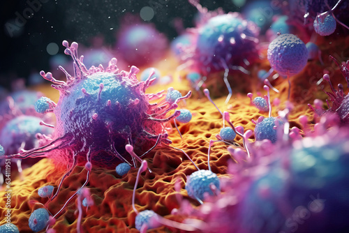 Group of Cancer Cells Illustration photo