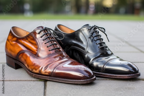 before and after comparison of polished and unpolished shoes