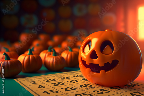 Halloween bingo, bingo event, halloween event for old people, casino chips, pumpkins and jack o lantern, games at the casino, las vegas, horror, fear, seasonal events, gambling,