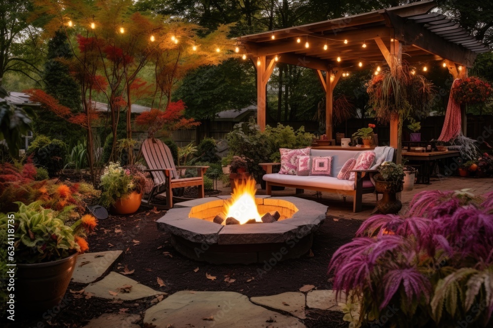 diy fire pit surrounded by cozy outdoor seating