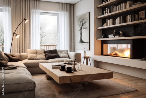 cozy minimalist interior with modern furnishings © altitudevisual