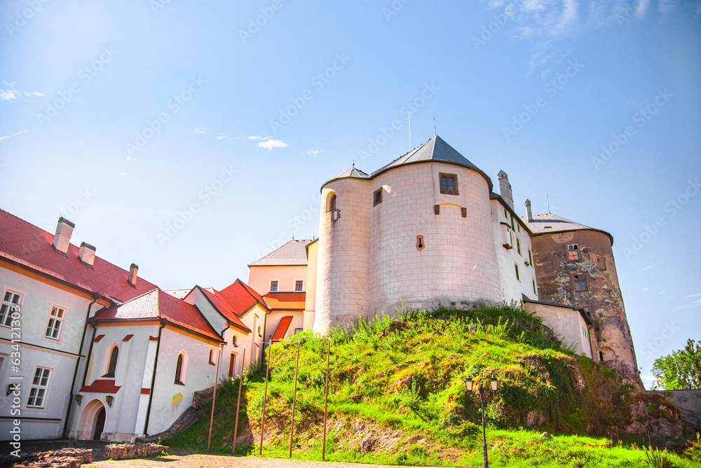 Beautiful historic Lupciansky Castle, Slovenska Lupca, near Banska Bystrica, Slovakia. Slovakia castle.