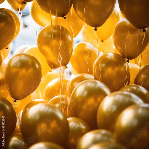 Golden Whimsy: Capturing the Magic of Balloons