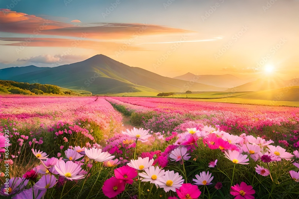 Fototapeta premium sunrise in the mountains