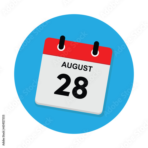 28 august icon with white background
