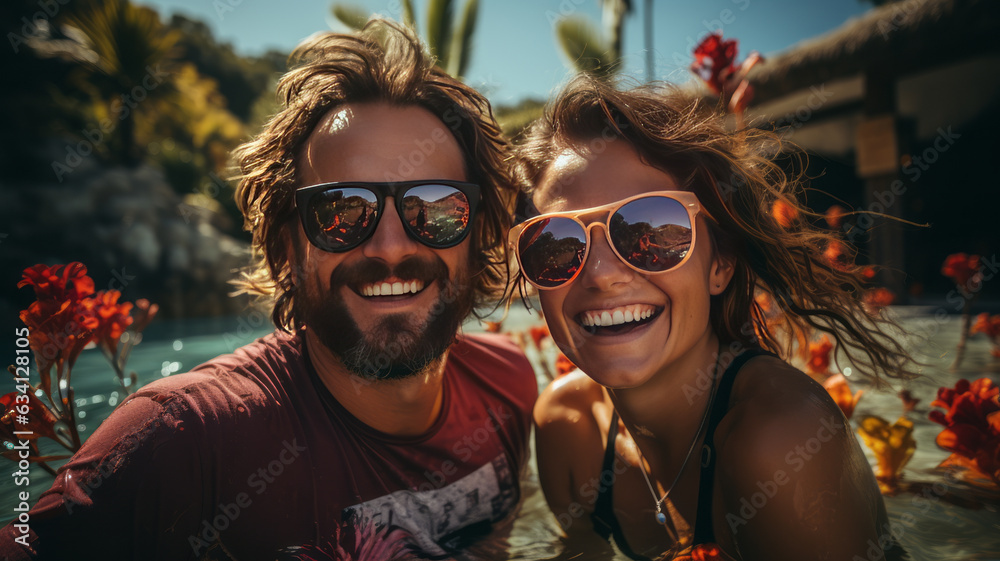 Close up photography of an happy beautiful and fit couple having fun Close up photography of an happy beautiful and fit couple having fun