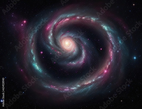 Galaxy in space, computer generated abstract background, 3D rendering