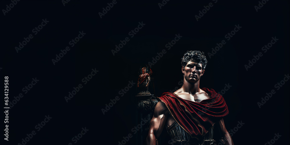 Roman Emperor Statue - obrazy, fototapety, plakaty 