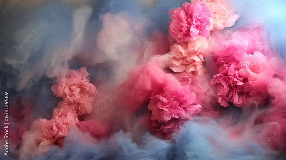 Abstract color smoke watercolor background