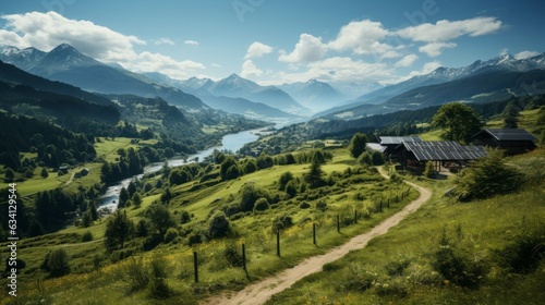 Captivating Vistas: Exploring Majestic Alps, Lush Forests, and Serene Valleys amidst Nature's Marvels!, generative AI