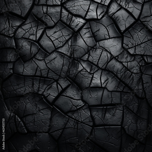 A cracked surface in black and white - Seamless texture
