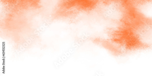 Abstract background with cloud smoke. Fantasy smooth hand drawn digital art watercolor paper textured vector illustration for grunge design, vintage card, templates. orange pastel painted wall. © Fannaan