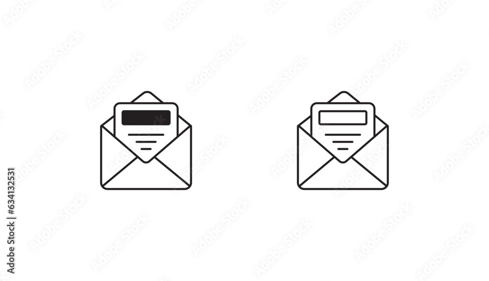Envelop icon design with white background stock illustration Envelop icon design with white background stock illustration