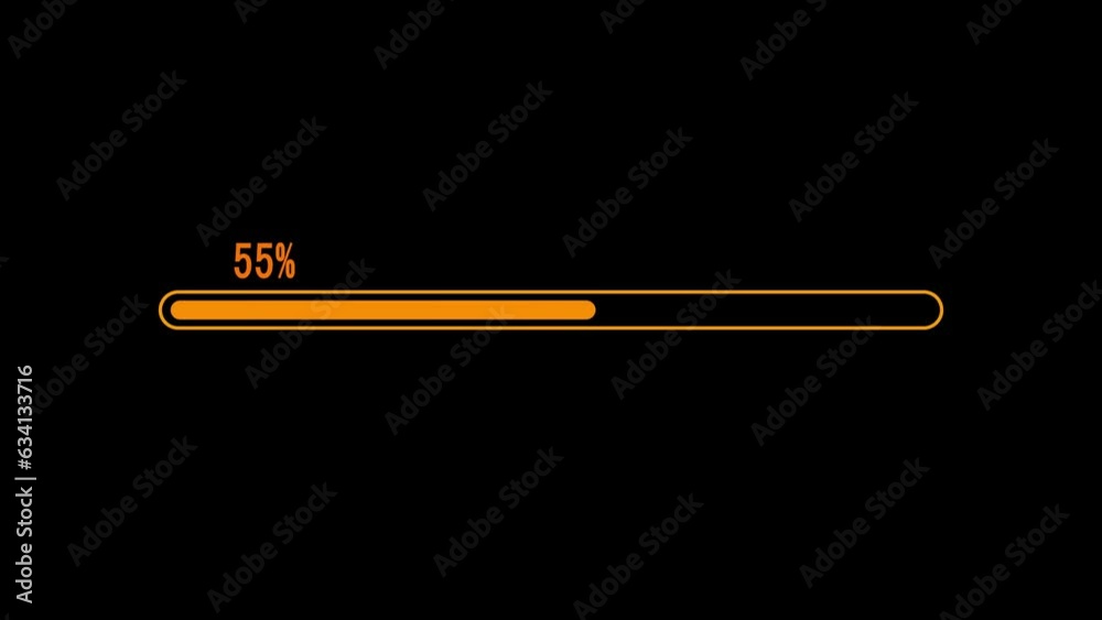 abstract beautiful loading bar 0-100 percent  animation background  4k