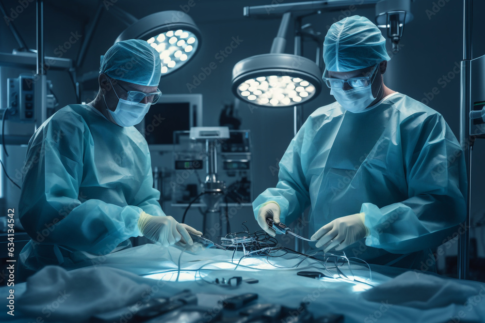 Team of Surgeons Operating. High quality photo Team of Surgeons Operating. High quality photo