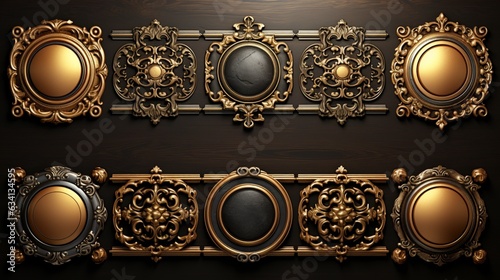 Classic ornamental decorative frames set of eight.