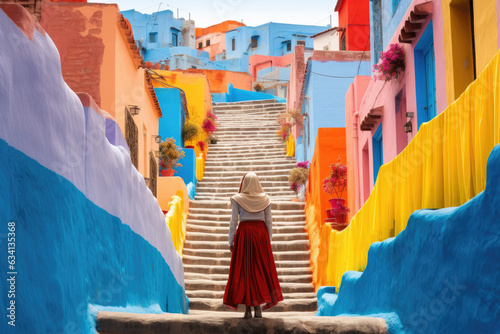 Frau mit farbigem Hintergrund © Fatih