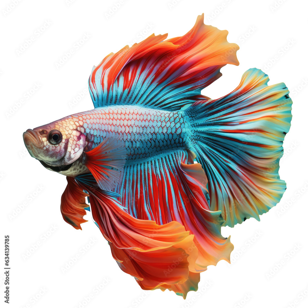 Fototapeta premium Vibrantly hued aquatic creature