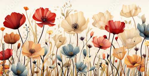 Flowers Watercolor Background Wallpaper