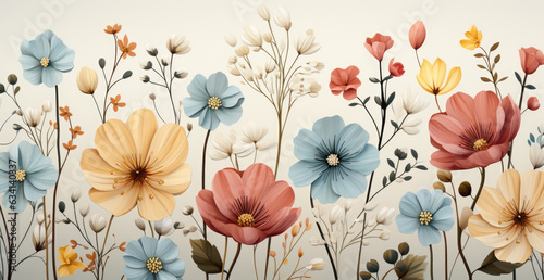 Flowers Watercolor Background Wallpaper