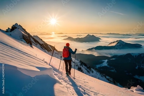 hiker in the mountains © hasnain