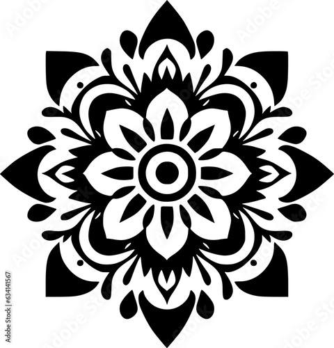 Mandala - Minimalist and Flat Logo - Vector illustration