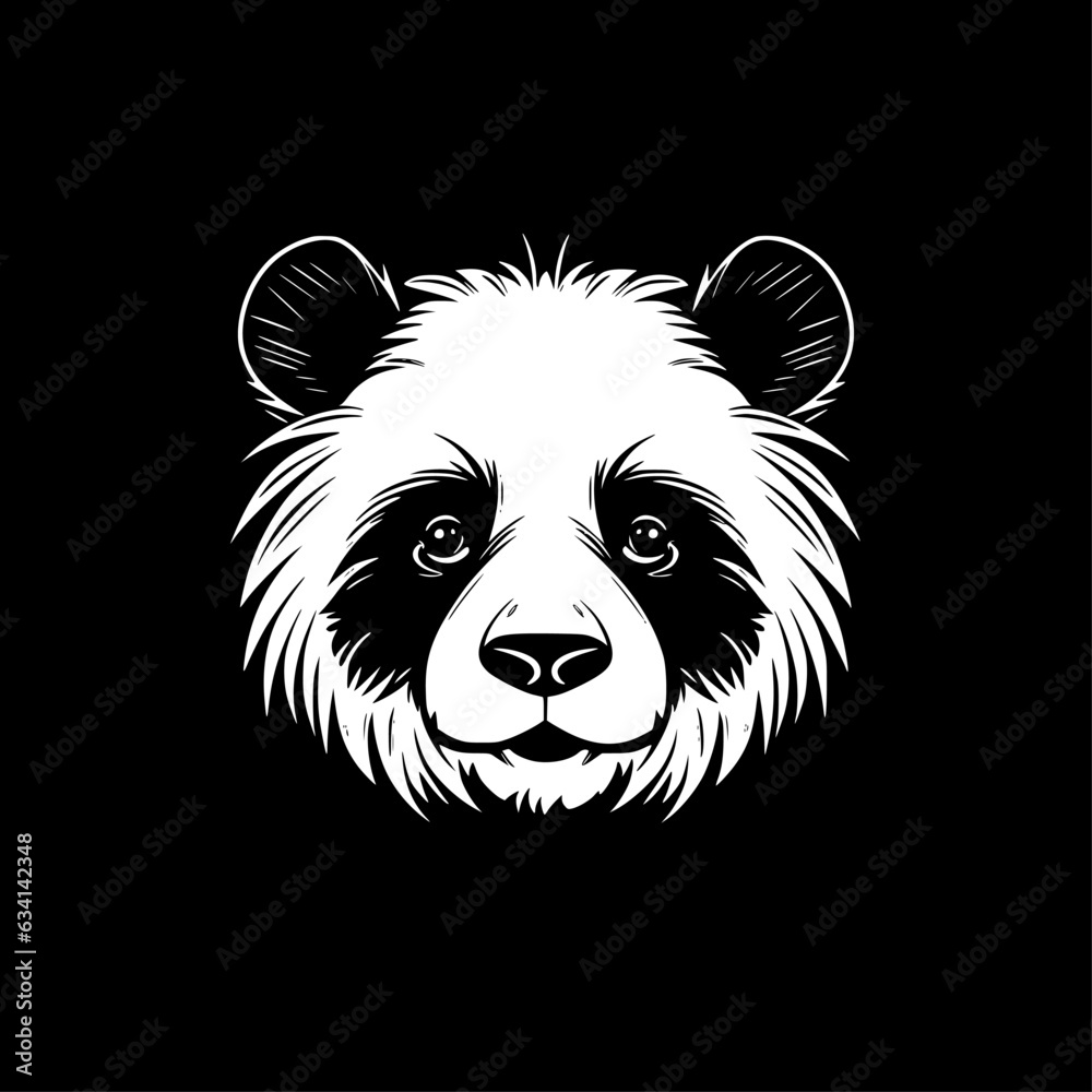 Panda | Black and White Vector illustration