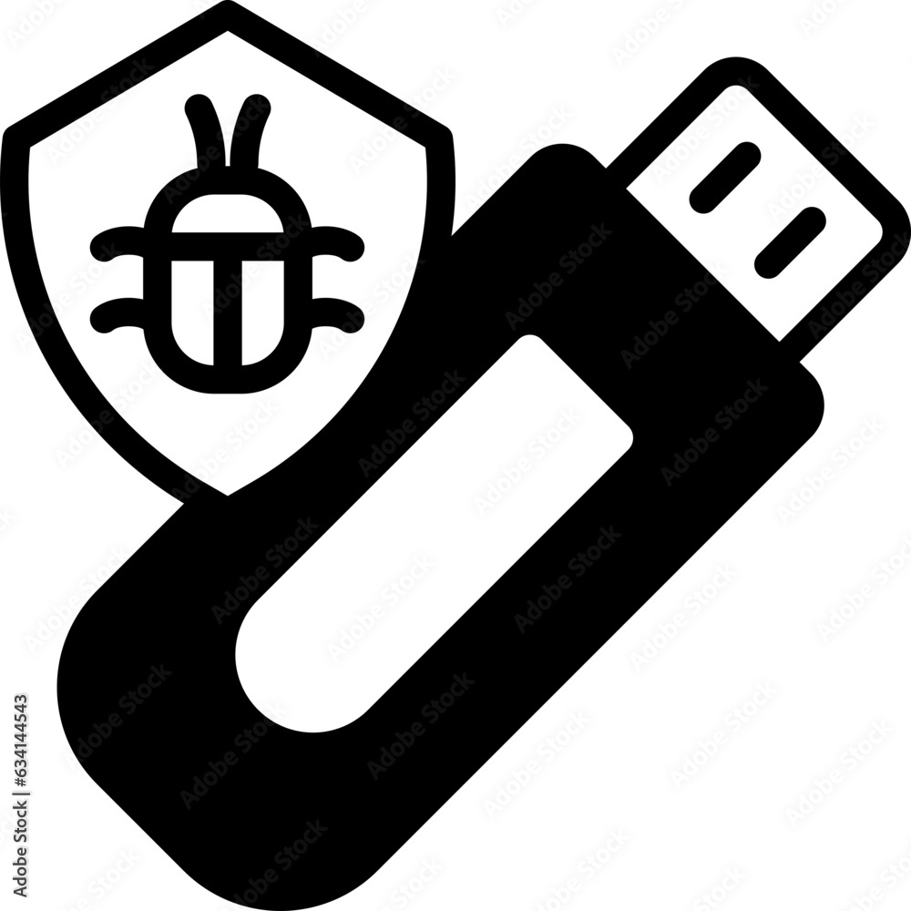 usb virus icon