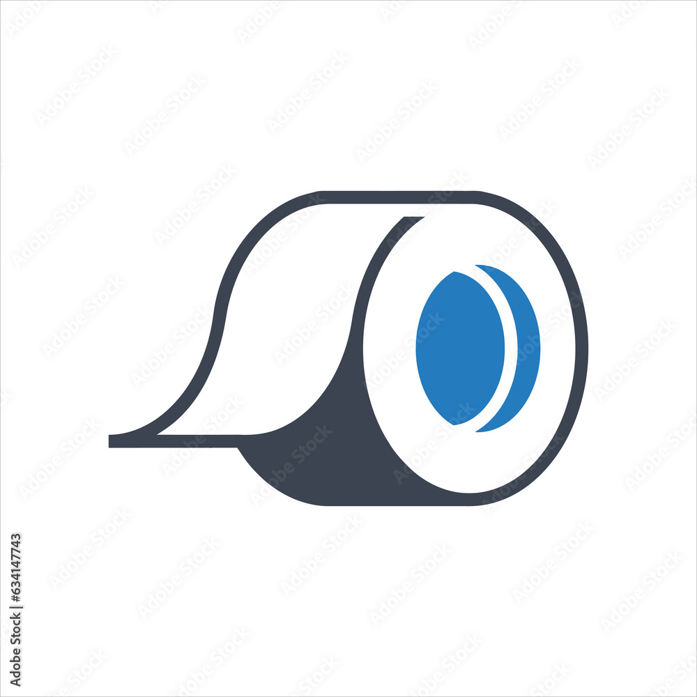 Roll Of Tape Icon on white background Roll Of Tape Icon on white background