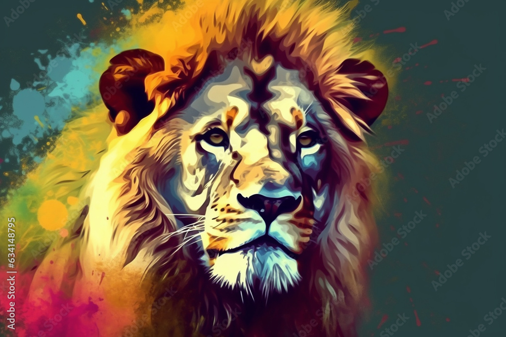 portrait of a lion