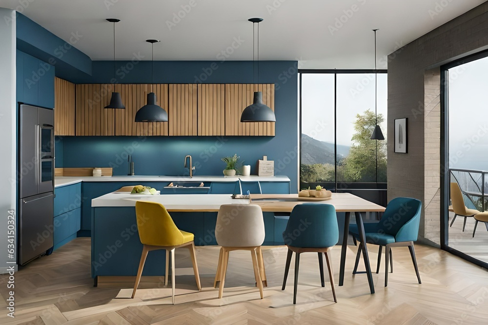 modern kitchen interior generated by AI tool