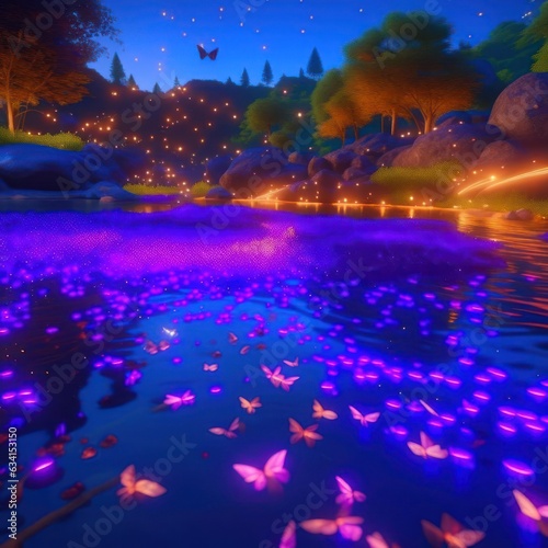 Butterflies over the river