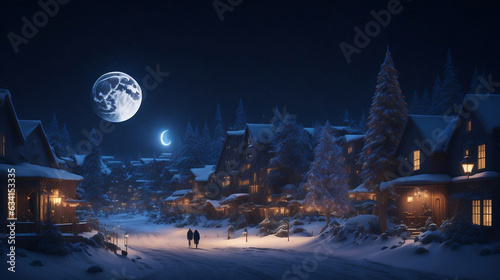 Enchanted Eve: Hyperrealistic Winter Village Awakens for Christmas Festival © The Wild Photography