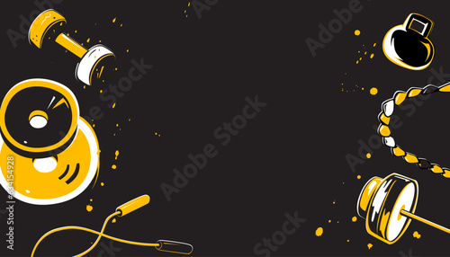Weight lifting abstract background design. Sports concept