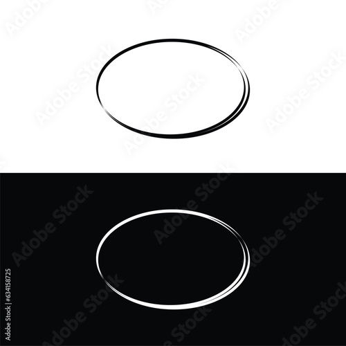 Circle vector logo template design . Circle ellipse vector logo design