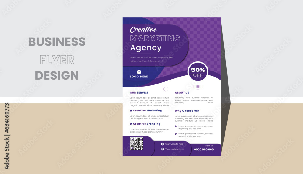 Business Flyer Corporate Flyer Template Geometric 
shape Flyer Circle Abstract Colorful concepts