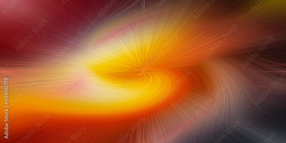 Obraz premium abstract orange background fractal burst Digital radiant line motion neon with waves