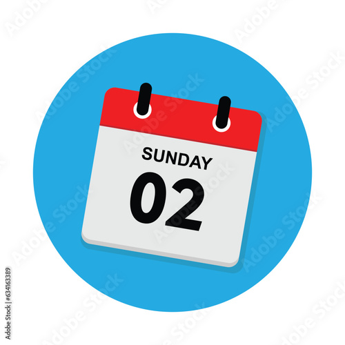 02 sunday icon with white background