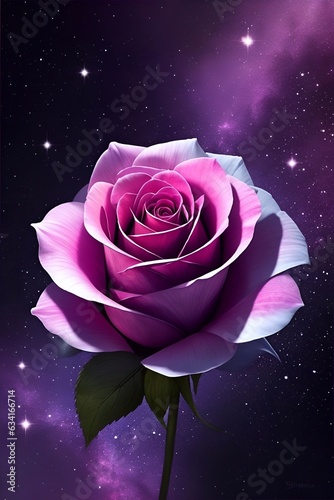 Rose flower splash style. AI generated illustration