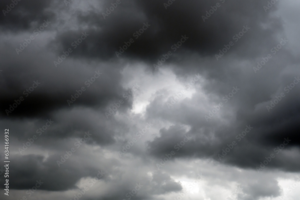 Dark grey clouds before a thunderstorm. Gloomy sky Dark grey clouds before a thunderstorm. Gloomy sky