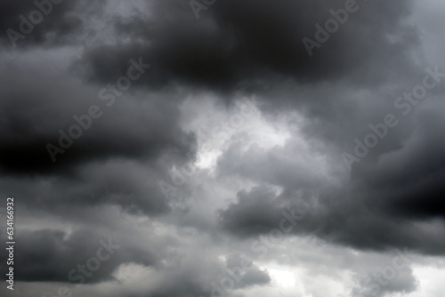 Dark grey clouds before a thunderstorm. Gloomy sky