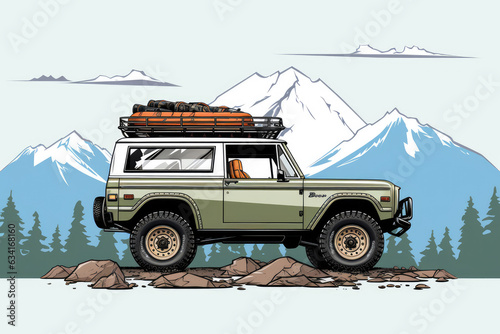 Geländewagen in der Wildnis