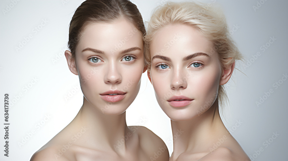 portrait of a woman with skin care portrait of a woman with skin care