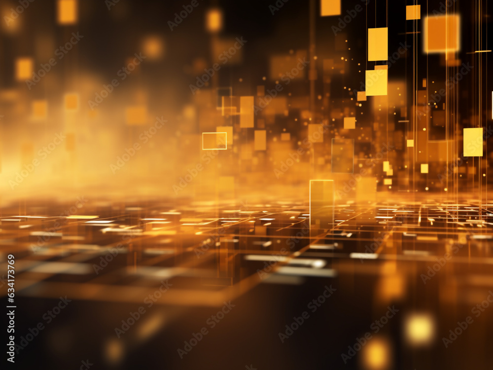 Gold digital background; a rich fusion of cybersecurity, art, and technological sophistication.