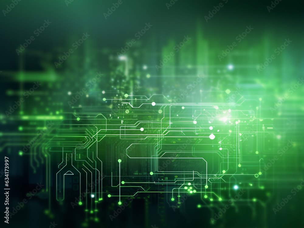 Futuristic green digital background: meshing wallpaper, art, and cybersecurity.