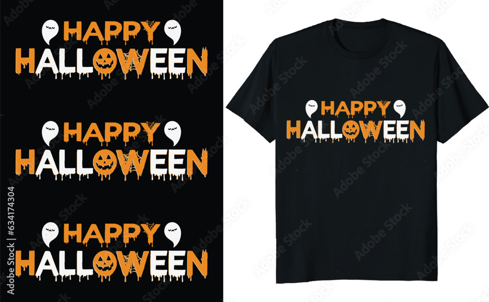 Happy Halloween. 
Halloween t-shirt design vector. Typography, Quote, Halloween t-shirt design. Halloween t-shirt for Halloween day.

