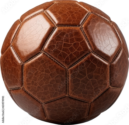 Leather soccer ball