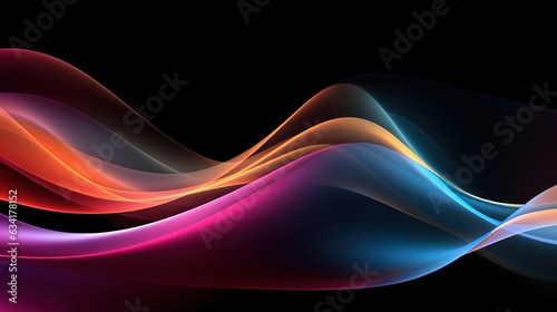 Amazing Wallpaper of some Colorful Shapes on a Black Background.