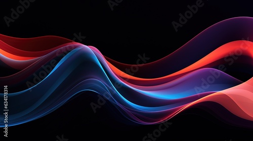 Amazing Wallpaper of some Colorful Shapes on a Black Background.