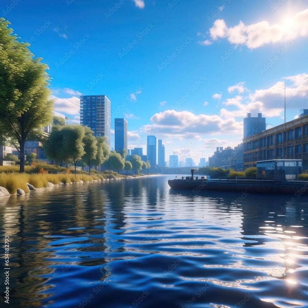 Fototapeta premium River in the city